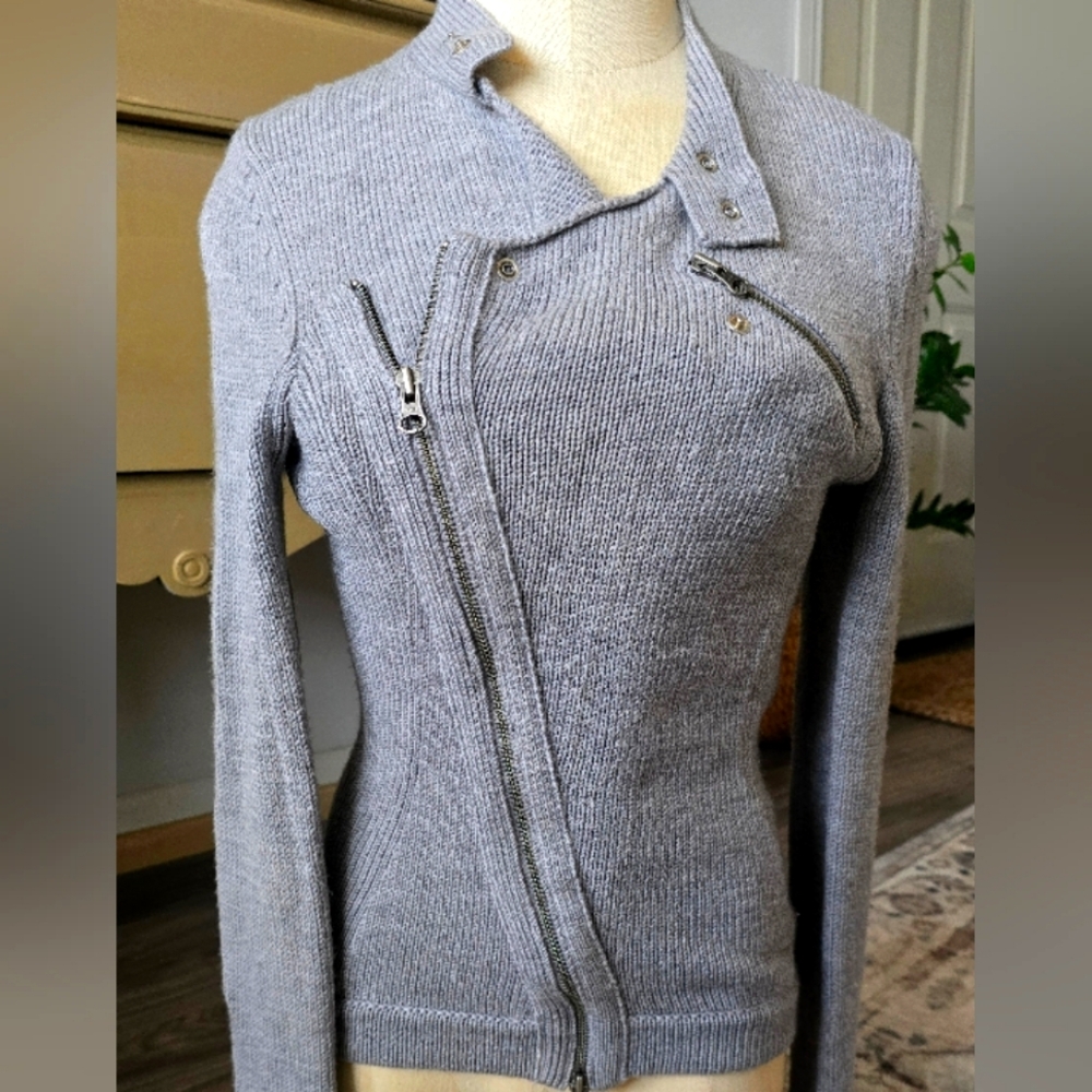 BCBGMaxAzria Gray Asymmetrical Sweater